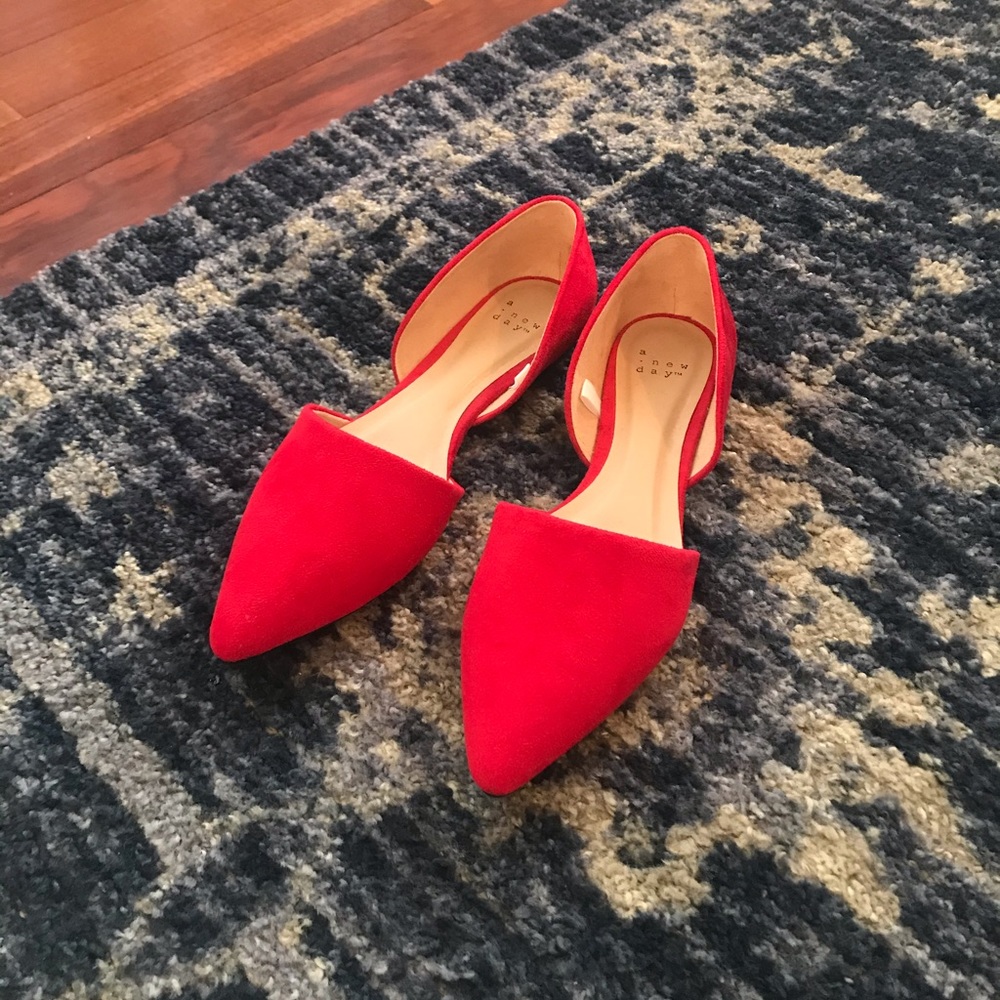 Target Red Suede Flats